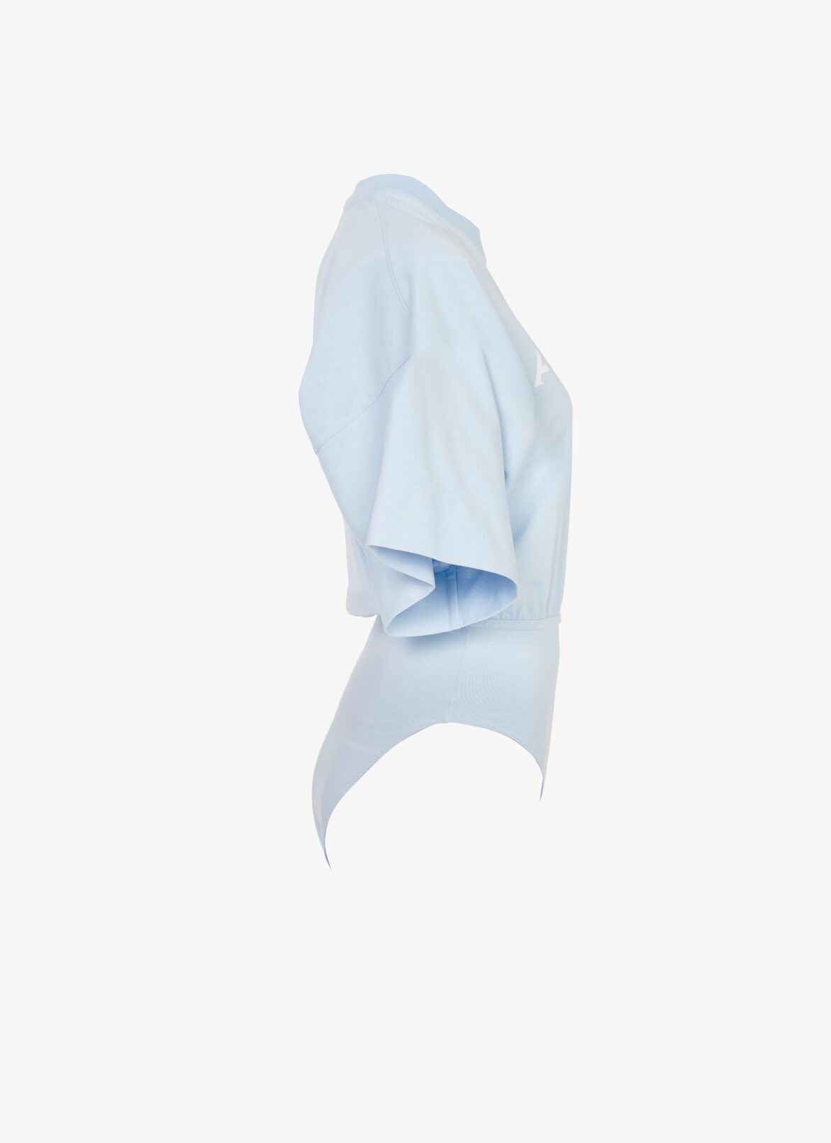 T-SHIRT BODYSUIT PRINTED ALAÏA LOGO ALAÏA WHITE/SKY T-SHIRT BODYSUIT PRINTED ALAÏA LOGO